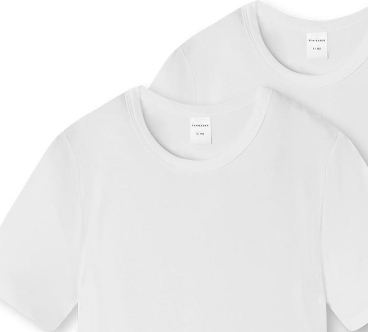 Actual product image Schiesser Pack of 6 Teens Boys - 95/5 Organic Cotton T-Shirt / Undershirt (176)