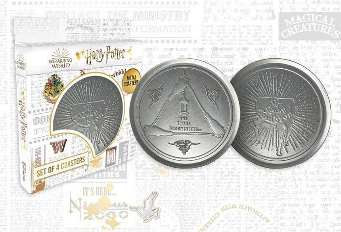 Produktbild Fanattik Harry Potter: Leaky Cauldron - Zum Tropfenden Kessel (4er Set) (4 x, Glasuntersetzer)