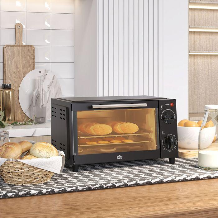 Produktbild Swisshandel24 Minibackofen 9L Mini Ofen mit Backblech, Grillrost, 100 °C-230 °C Edelstahl, schwarz