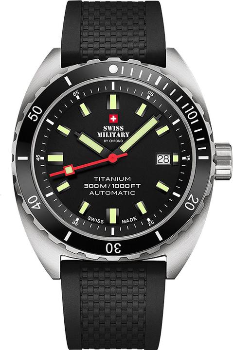 Immagine prodotto Swiss Military SMA34100.06 Diver Titanium Automatic 42mm 30ATM (Orologio sub, 42 mm)