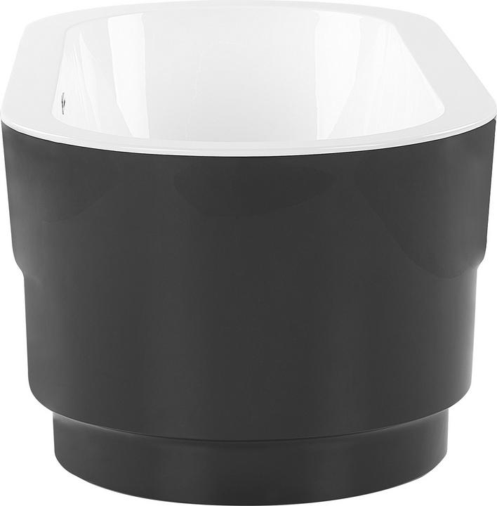 Produktbild Beliani Badewanne freistehend schwarz oval 170 x 80 cm EMPRESA (214 l, 80 cm)