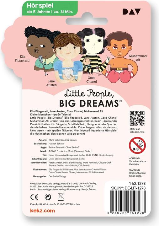 Produktbild Kekz Little People,Big Dreams.02.2975127KEK (Deutsch)