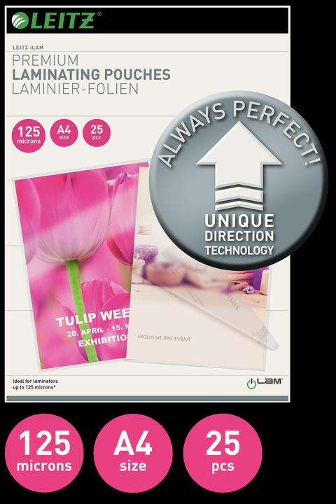 Actual product image Leitz Laminating film (A4, 25 Piece, 125 µm)