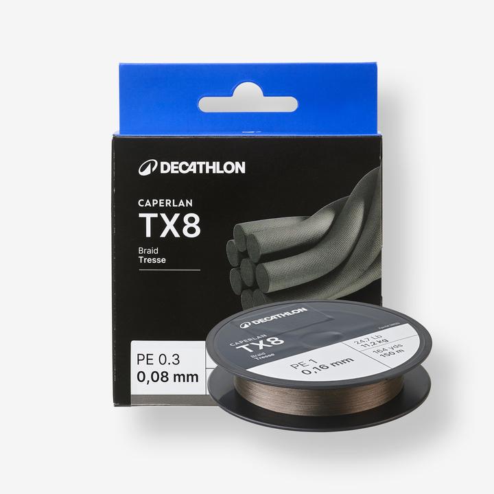 Produktbild Caperlan Multifilschnur TX8 grau Spinnfischen