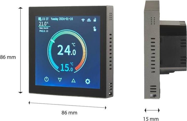 Produktbild Sygonix SY-6052180 Funk-Raumthermostat Unterputz Wochenprogramm 1St.