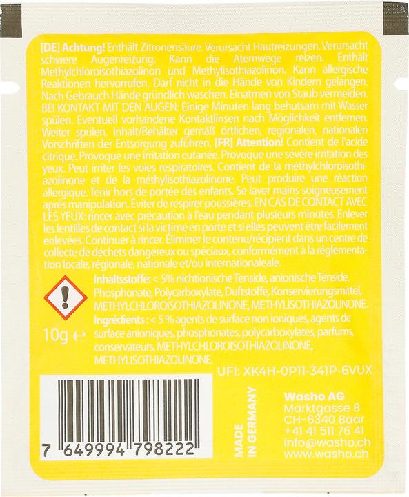 Valori nutrizionali e ingredienti Washo Set di gesso per la pulizia delle superfici