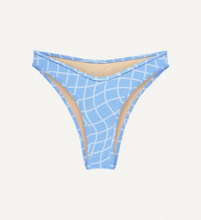 Asciugamano blu con stampa piscina