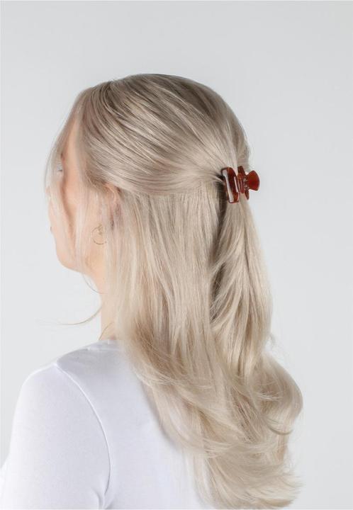Actual product image Trisa Hair - Marbled hair clips, brown gold (2 pcs.)