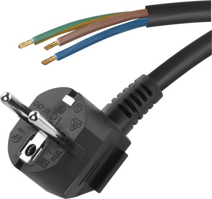 Produktbild Emos Netzkabel PVC 3x 0,75mm2, 3m, schwarz (3 m)