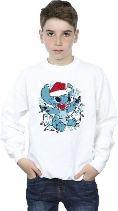 Immagine prodotto Disney Lilo And Stitch Christmas Lights Sketch Felpa Ragazzi (104)