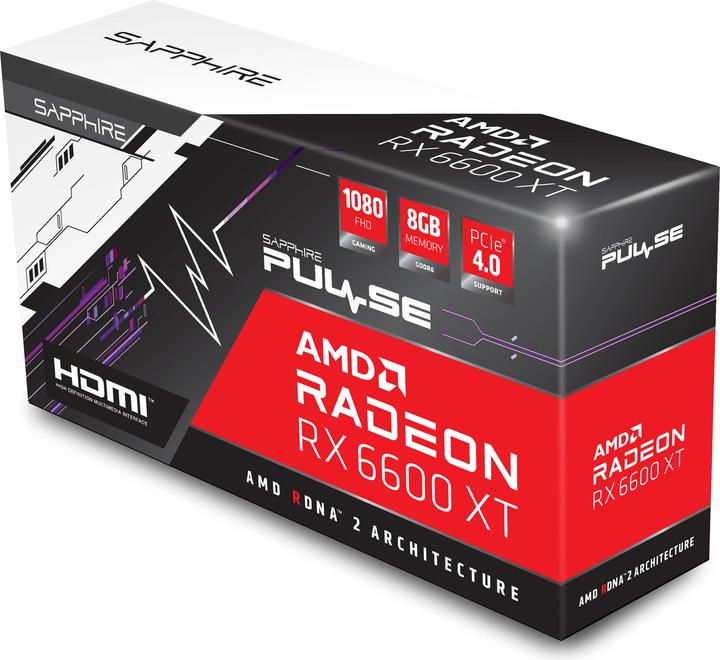 Actual product image Sapphire Radeon RX 6600 XT GAMING OC Pulse (8 GB)