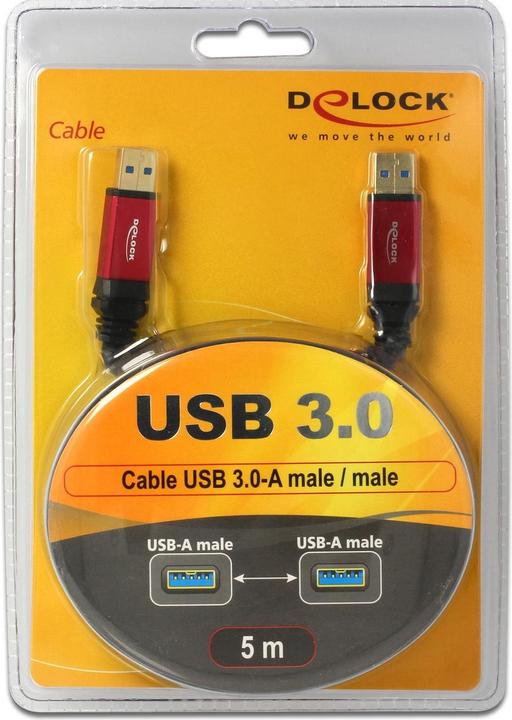 Produktbild Delock USB3.0 Kabel, A-Stecker zu A-Stecker (5 m, USB 3.0)