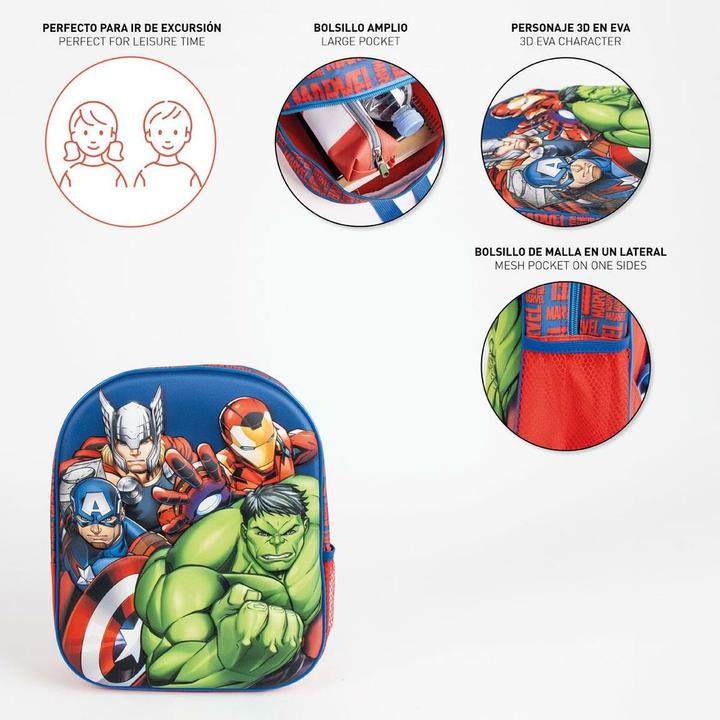 Produktbild Schulrucksack The Avengers Blau 8 x 31 x 27 cm