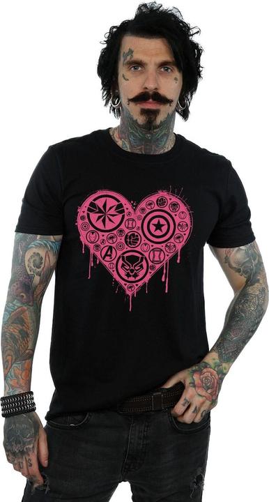 Actual product image Mens I Heart Avengers T-Shirt (S)