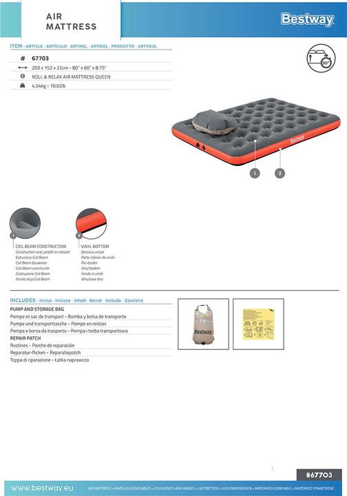 Image du produit Bestway Matelas gonflable