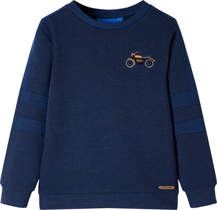 Produktbild VidaXL Kinder-Sweatshirt Marineblau Melange 128,Material: 92 (128)