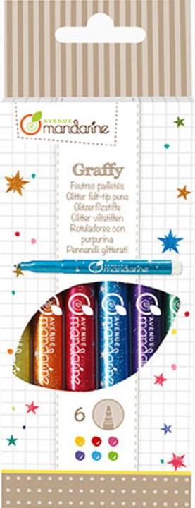 Produktbild Avenue Mandarine Glitzerfilzstifte (Mehrfarbig, 6 x)
