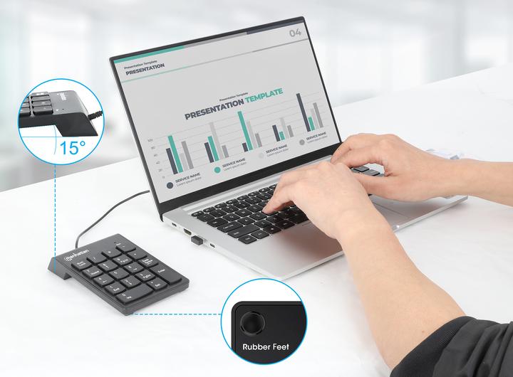 Actual product image Manhattan 176354 (Numeric keypad, Cable)