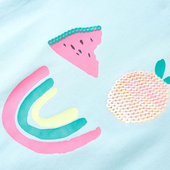 Actual product image VidaXL Children's T-shirt light blue 92,Material: 95 % cotton. 5 (92)