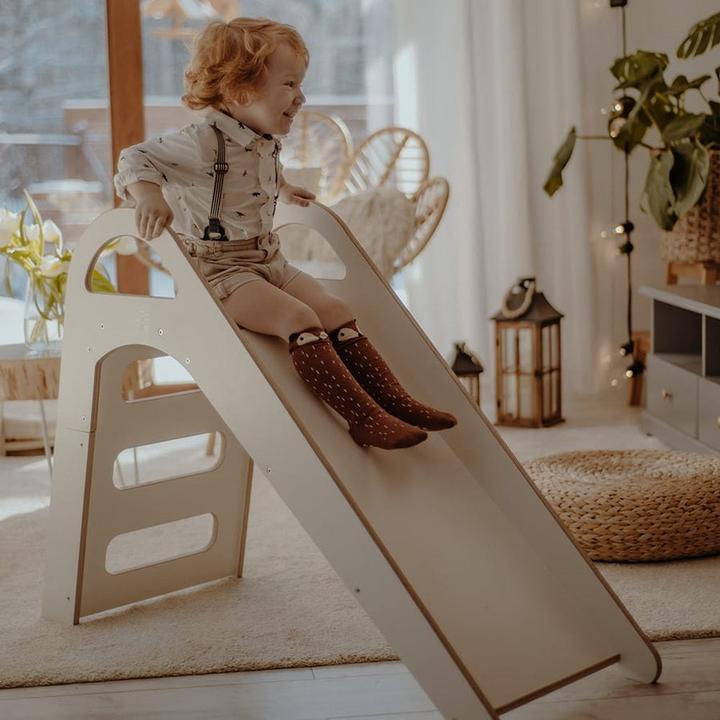 Actual product image Activity Board Waldorf Wooden Children's Slide - Scandi White