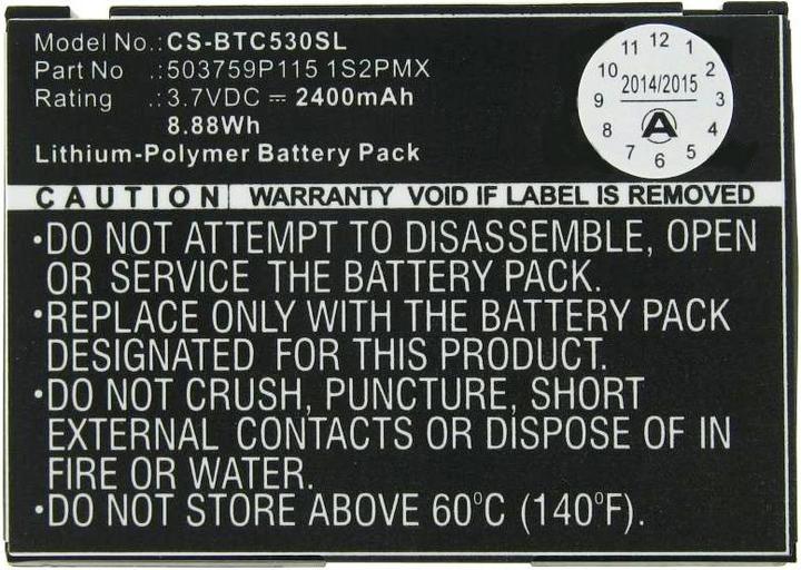 Image du produit Blaupunkt Batterie Travelpilot Lucca 5.3 Batterie 503759P115 1S2PMX