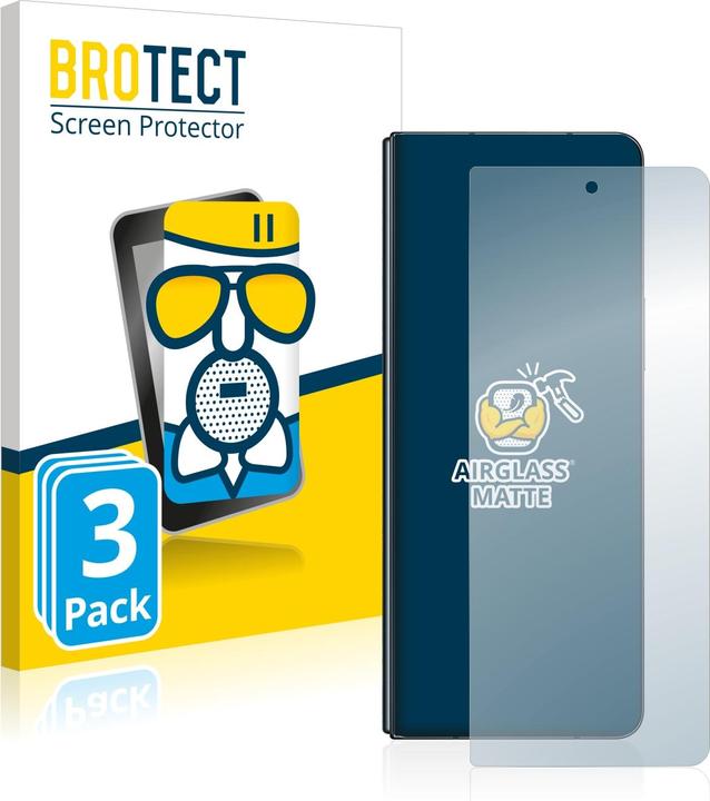 Actual product image BROTECT AirGlass Glass Matte (3 Piece, Samsung Galaxy Z Fold4)