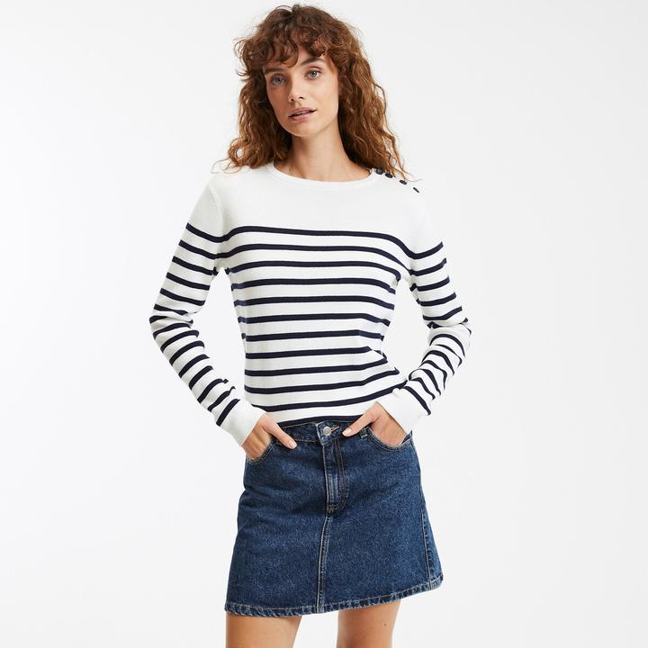 Image du produit La Redoute Collections Pull marin en coton biologique (XL)