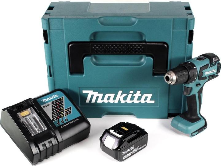 Produktbild Makita DDF 459 RG1J Akku Bohrschrauber 18V 45Nm im Makpac + 1x 6,0 Ah Akku + Ladegerät (Akkubetrieb)