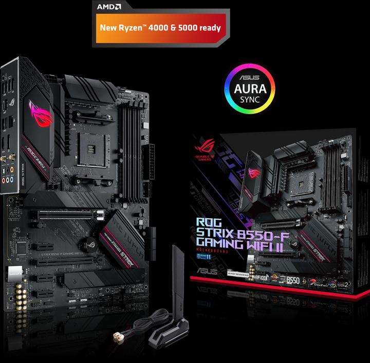 Productafbeelding ASUS MB ROG STRIX B550-F GAMING WI-FI IIAMD,AM4,DDR4 (AM4, AMD B550, ATX)