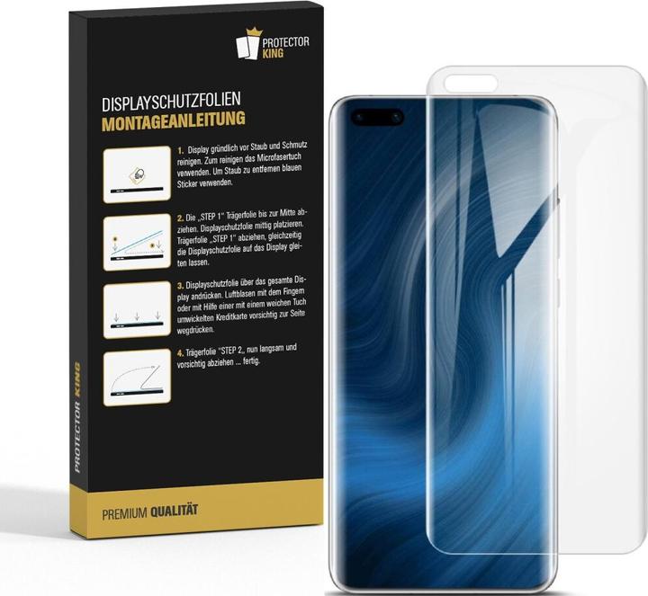 Actual product image Protectorking 4x Panzerfolie Anti-Shock HD Klar (4 Piece, Huawei P40 Pro+)