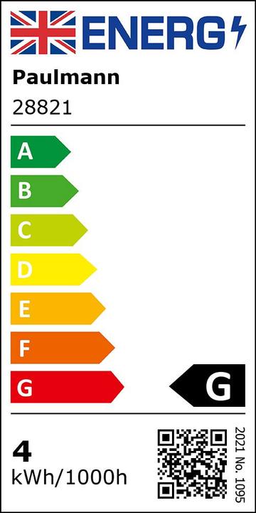Label énergétique Paulmann Socle à broches (GY6.35, 3.50 W, 300 lm, 1 x, G)