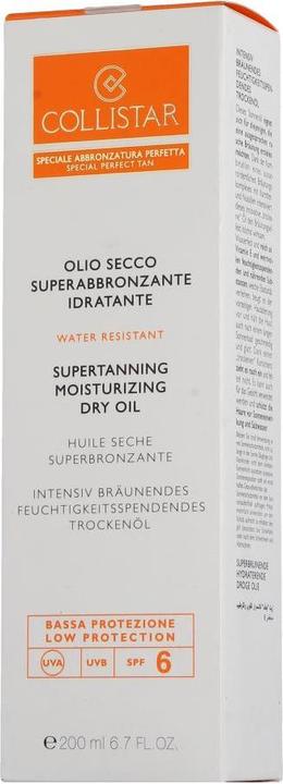Actual product image Collistar Supertanning Dry Oil SPF 6 (Suntan oil, Up to SPF 10, 200 ml)