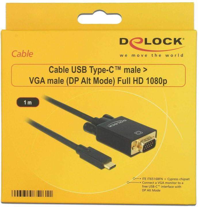 Produktbild Delock USB Typ C — VGA (1 m, USB Typ C, VGA)