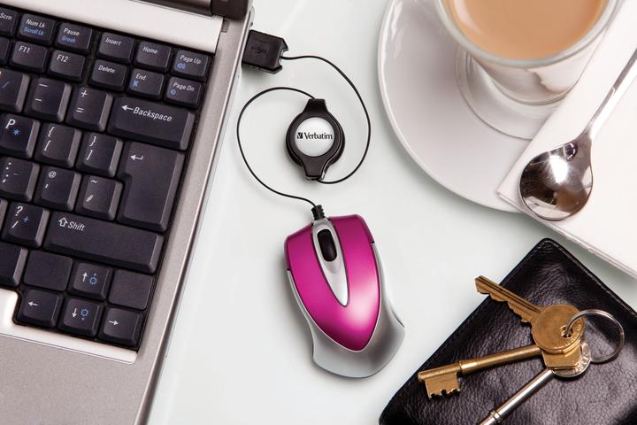 Actual product image Verbatim Go Mini Optical Travel Mouse (Cable)