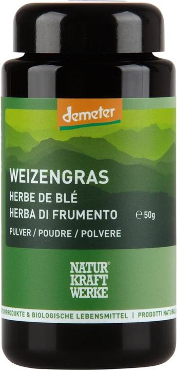 Image du produit NaturKraftWerke Poudre d'herbe de blé Demeter (1 pièce(s), Poudre, 50 g)