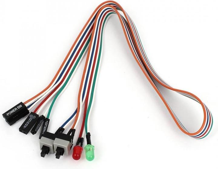 Produktbild PowerGuard Mainboard Power & Reset Switch mit HDD Power LED