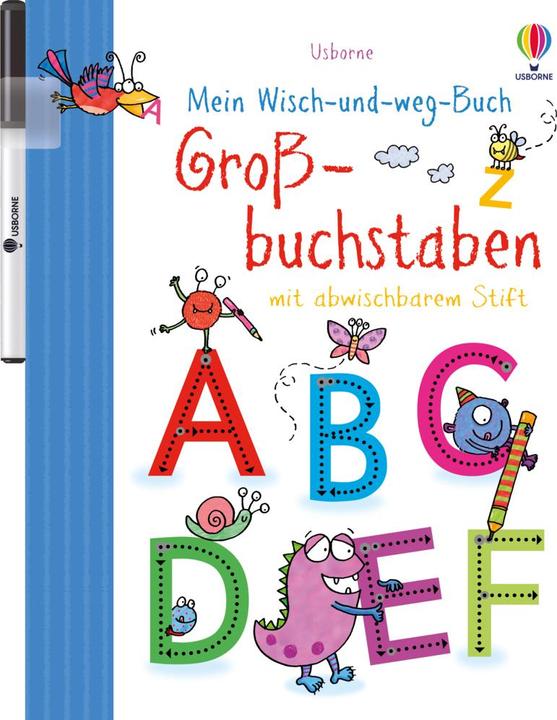 Actual product image Mein Wisch-und-weg-Buch: Grossbuchstaben (German, Jessica Greenwell., 2016)