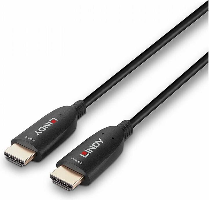 Immagine prodotto Lindy Cavo ibrido HDMI 8K60 in fibra ottica da 15 m Cavo AOC per qualsiasi applicazione e risoluzione HDMI (15 m, HDMI)