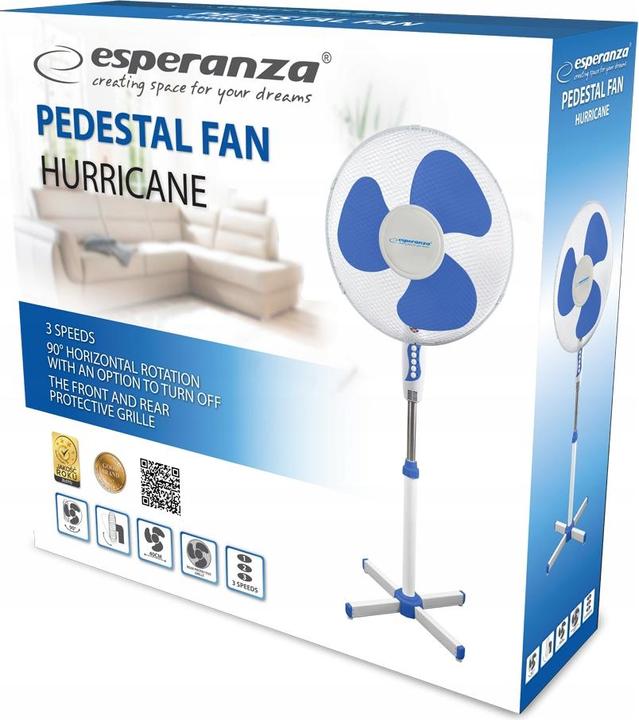Produktbild Esperanza EHF001WB 16 " Stehventilator Weiss/Blau