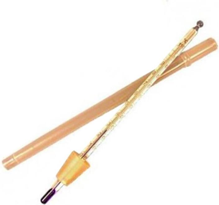 Actual product image Ich-zapfe Thermometer mit Silikonkorken: Präzise Temperaturmessung für Alkohol (Wine thermometer)