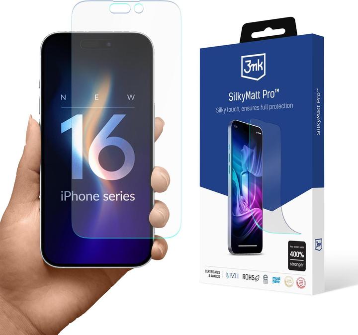 Productafbeelding 3MK Silky Matt Pro iPhone 16 Pro Max Matowa folia ochronna (1 Stuk, Apple iPhone 16 Pro Max)