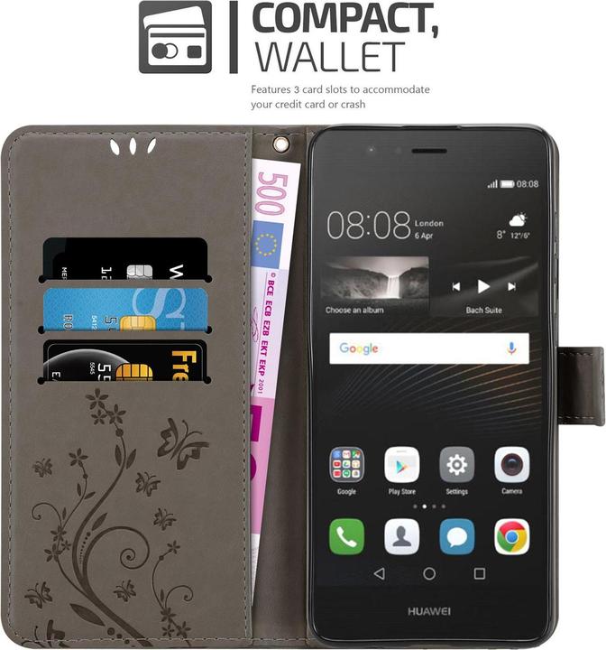 Actual product image Cadorabo Flower Book Cover (Huawei P9 Lite)