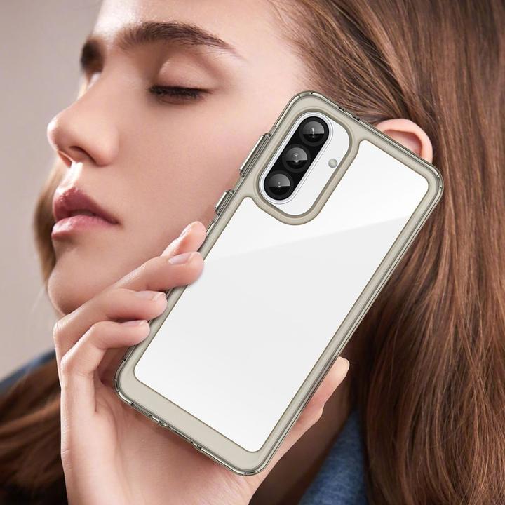 Actual product image Hurtel Outer Space Case for Samsung Galaxy A26 Cover with flexible frame - Semi-transparent, black (Samsung Galaxy A26)