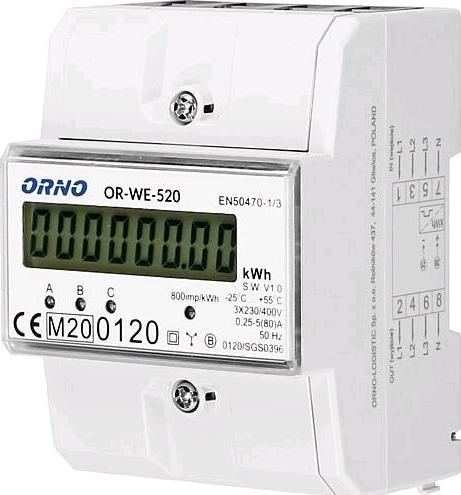 Immagine prodotto Orno Contatore elettrico trifase
