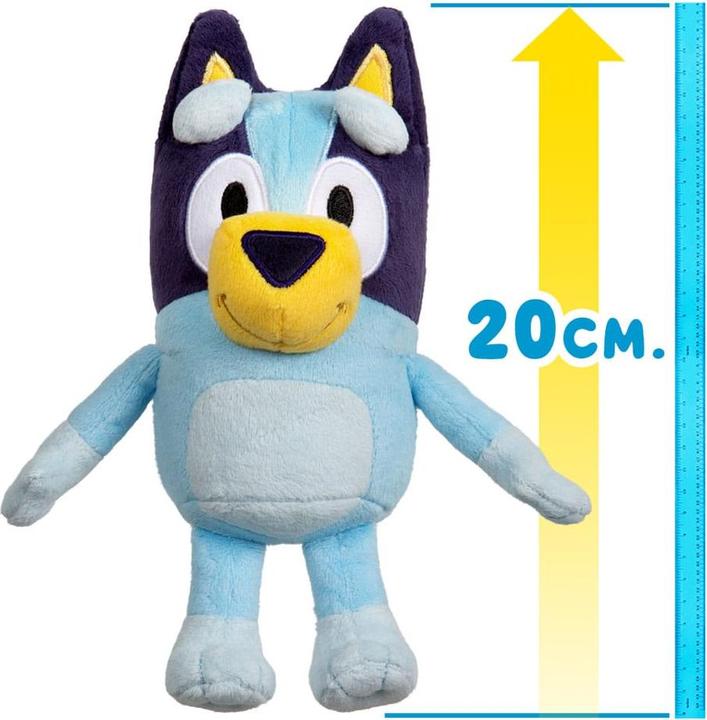 Actual product image Moose Bluey Plüsch assossrtiert / 2-fach ass., Bluey oder Bingo, 20 cm hoch, ab 3 Jahren (20 cm)