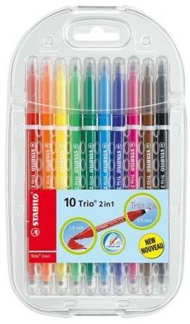 Actual product image STABILO Trio 2in1 felt tip pen (Multicoloured, 10 x)