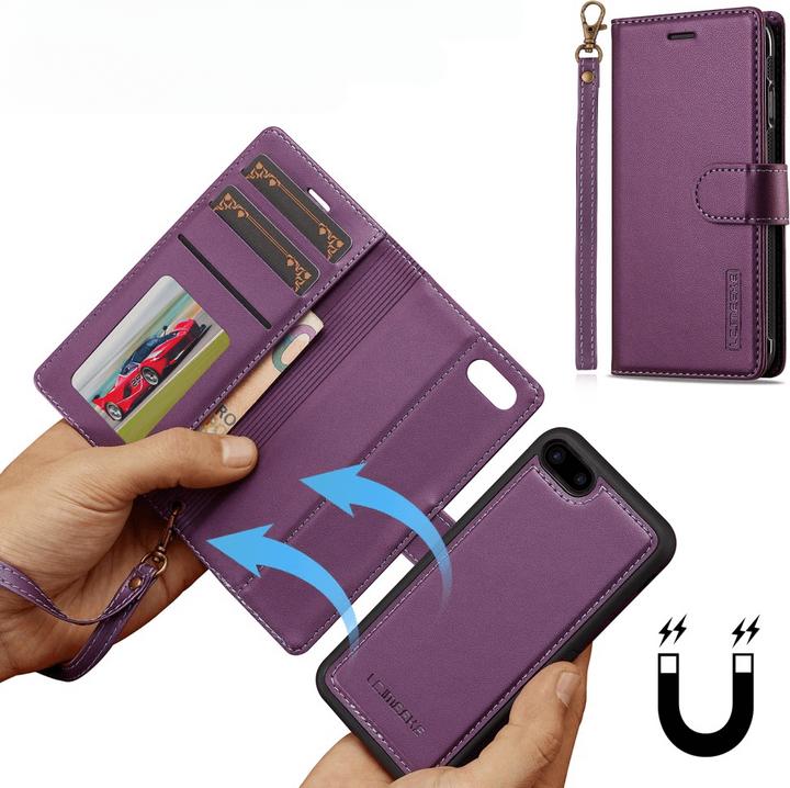 Image du produit LC.Imeeke iPhone SE / 8 / 7 - Teilbare Brieftasche 2-in-1 Handyhülle (Apple iPhone SE (2ème génération), Apple iPhone SE (3ème génération), Apple iPhone 7, Apple iPhone 8)