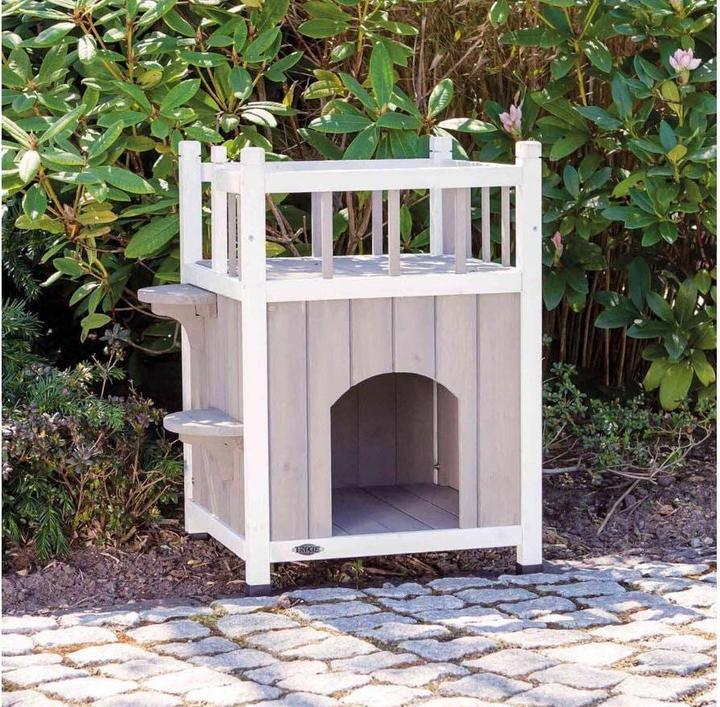 Immagine prodotto Trixie Casa con balcone (45 cm, Grigio e bianco)