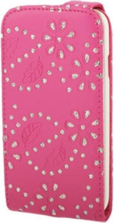 Produktbild König Design Schutzhülle Case für Handy Samsung Galaxy s4 i9500 Strass Pink (Samsung Galaxy S4)