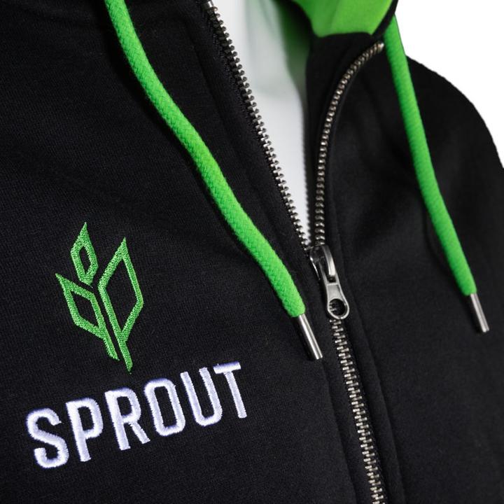 Actual product image GamersWear SPROUT Basic Hooded Jacket - size M, black/green (M)